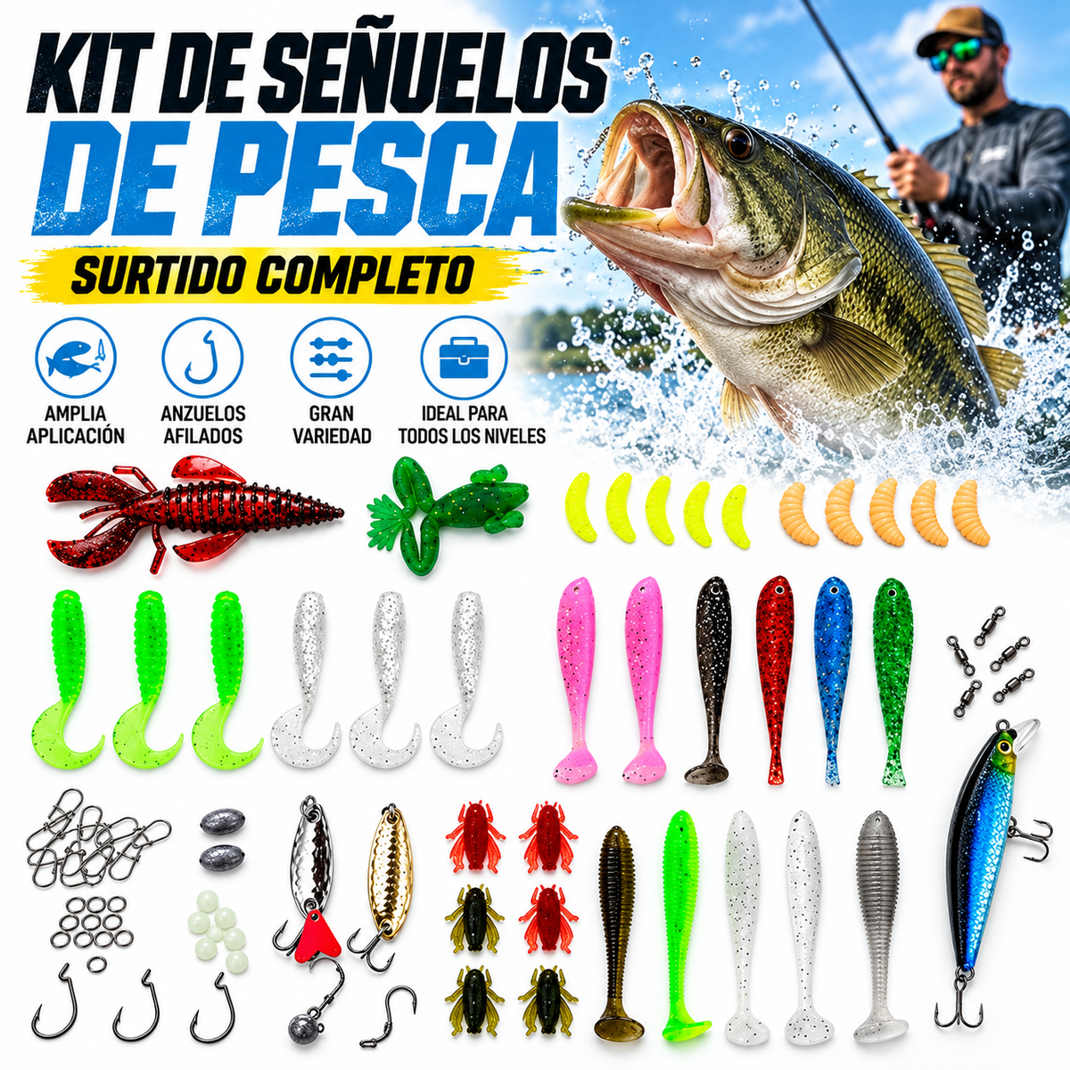 Kit de Señuelos Blandos y Duros — CARDUMEN