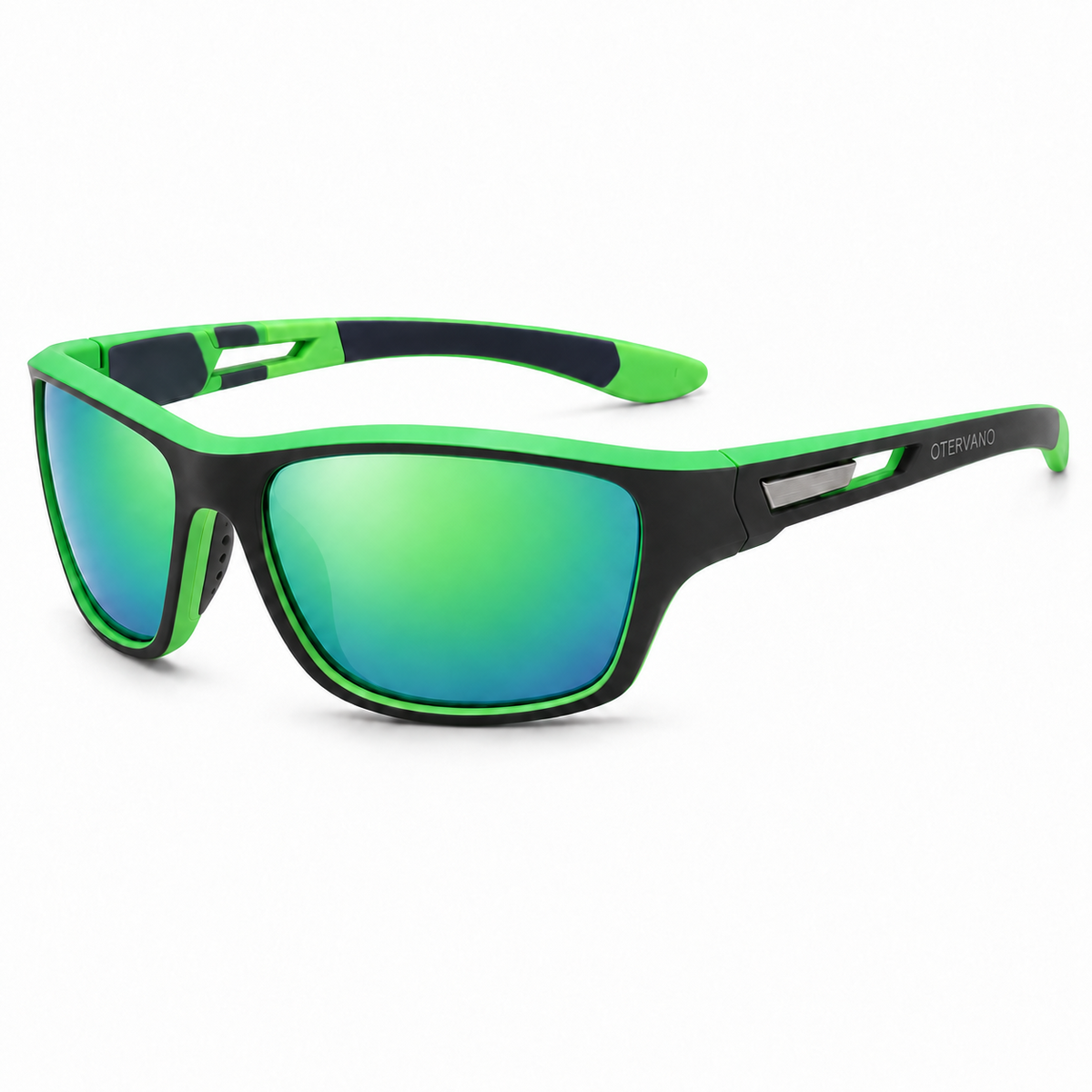 LADERA Negro y verde · Mica espejo verde — Lentes polarizados deportivos ligeros | Otervano
