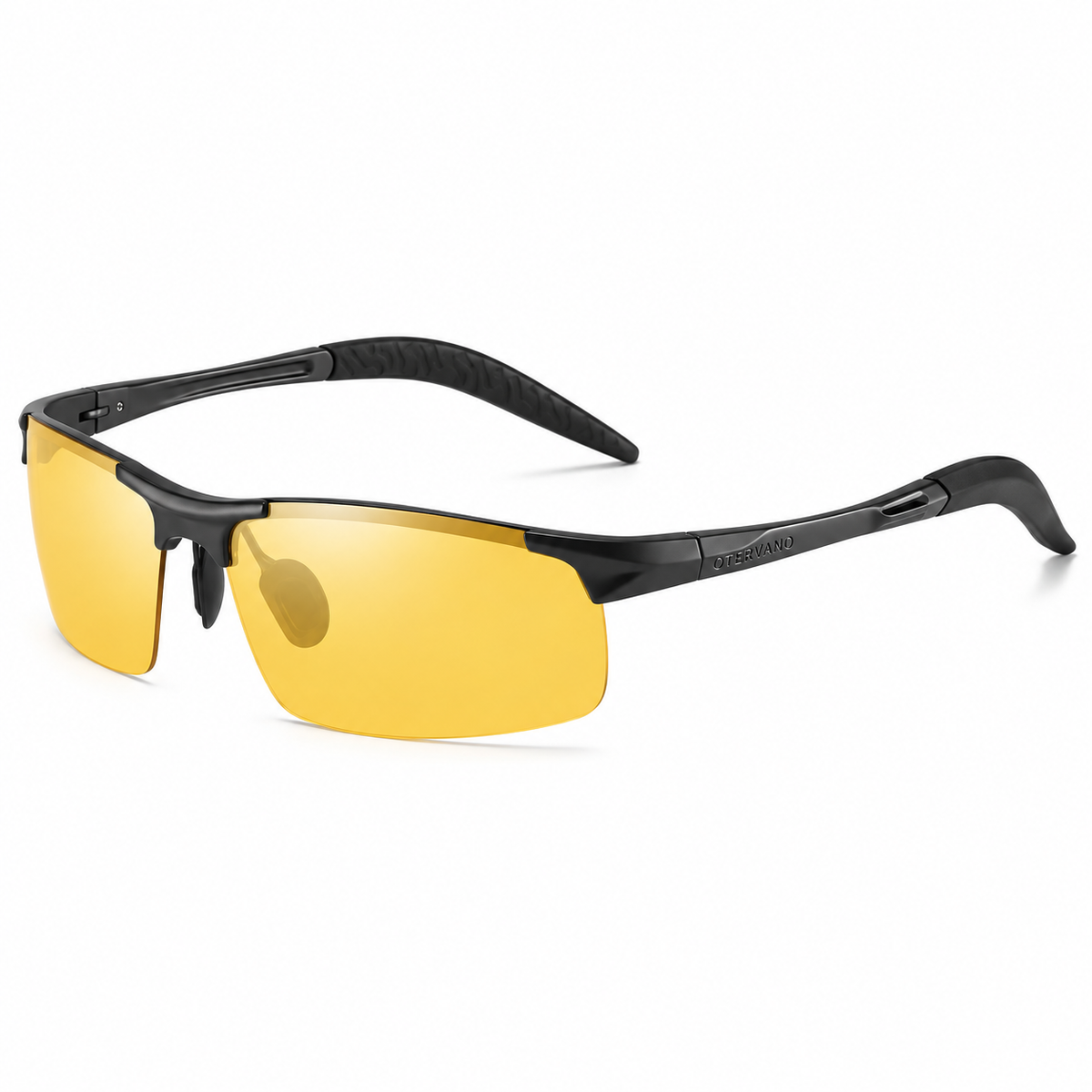 NEBLINA Negro · Mica ámbar fotocromática — Lentes fotocromáticos de aluminio | Otervano