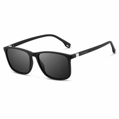 VEREDA Negro · Mica gris — Lentes polarizados retro de TR90 | Otervano