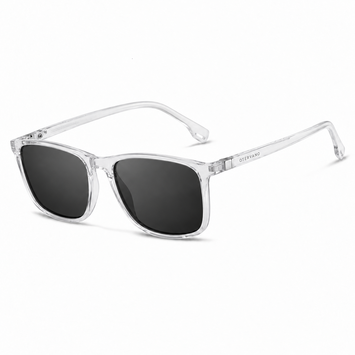 VEREDA Transparente · Mica gris — Lentes polarizados retro de TR90 | Otervano