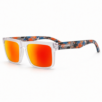 DUNA Transparente y multicolor · Mica espejo naranja — Lentes polarizados con bisagras metálicas | Otervano