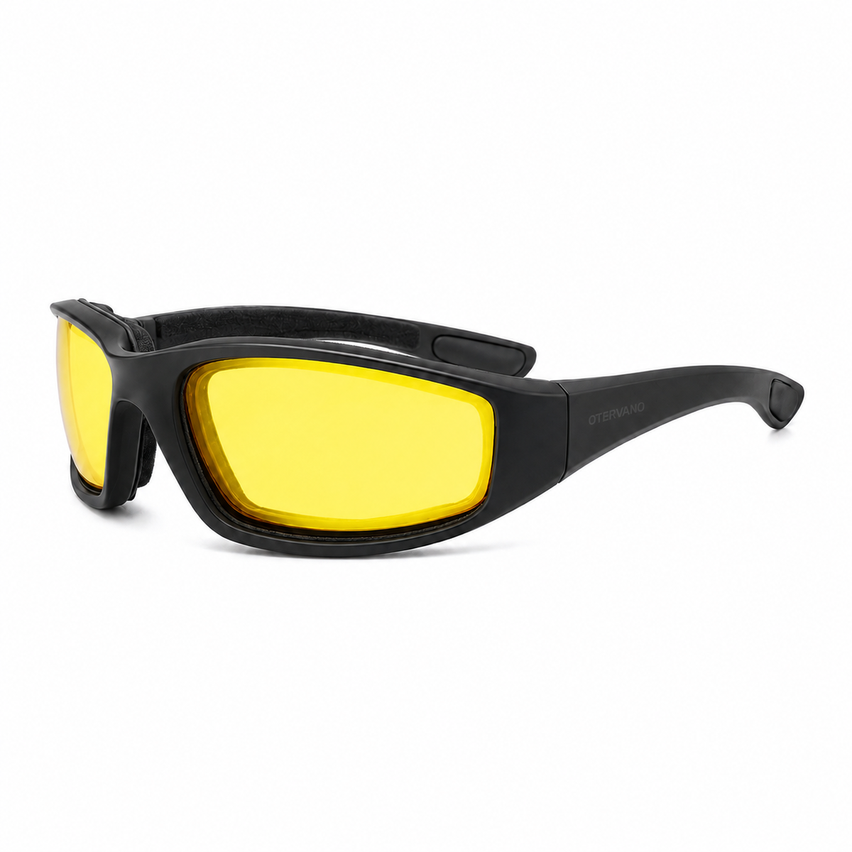 RÁFAGA Negro · Mica amarilla — Lentes deportivos con contorno de espuma | Otervano