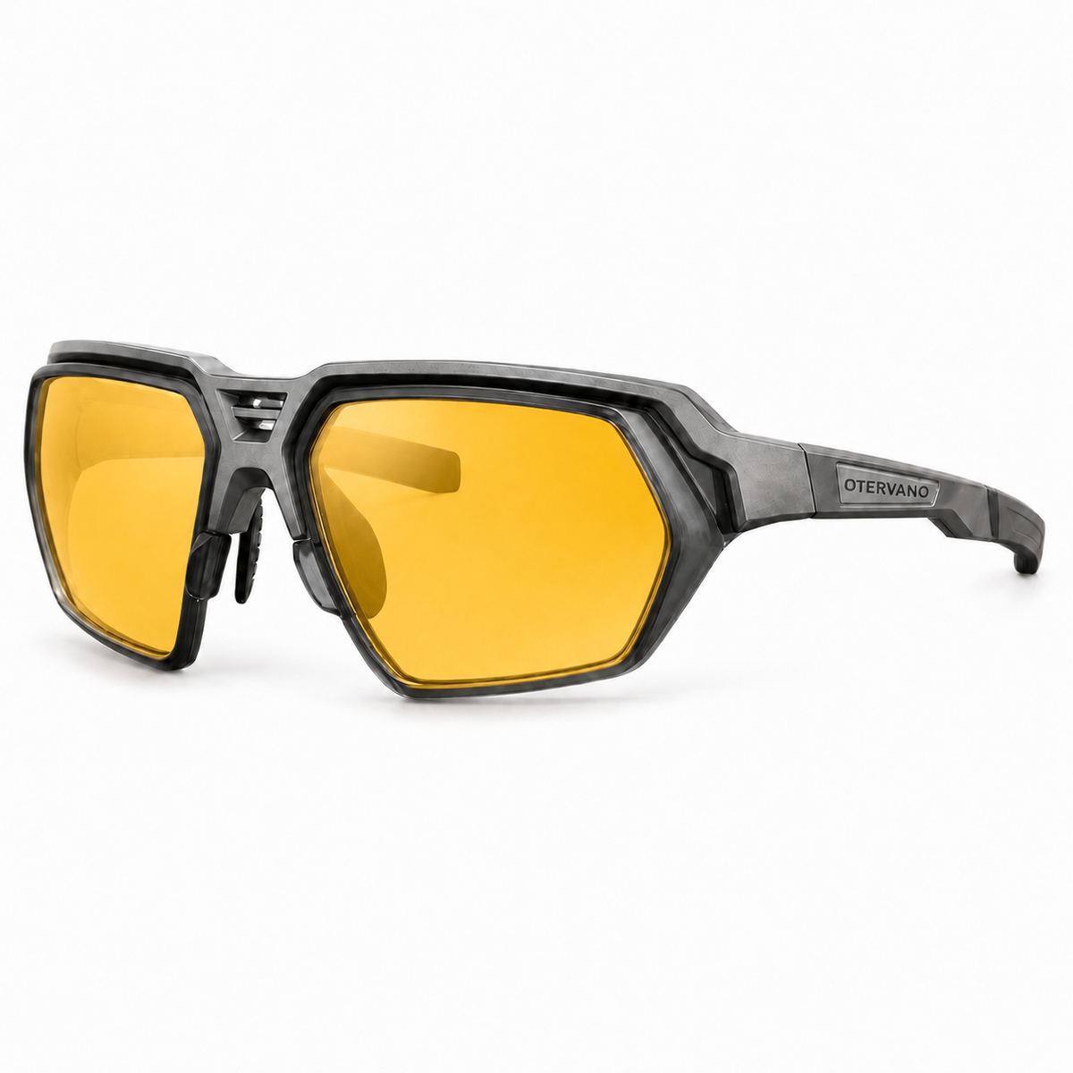 BOCANA Gris · Mica amarilla — Lentes polarizados de armazón facetado | Otervano