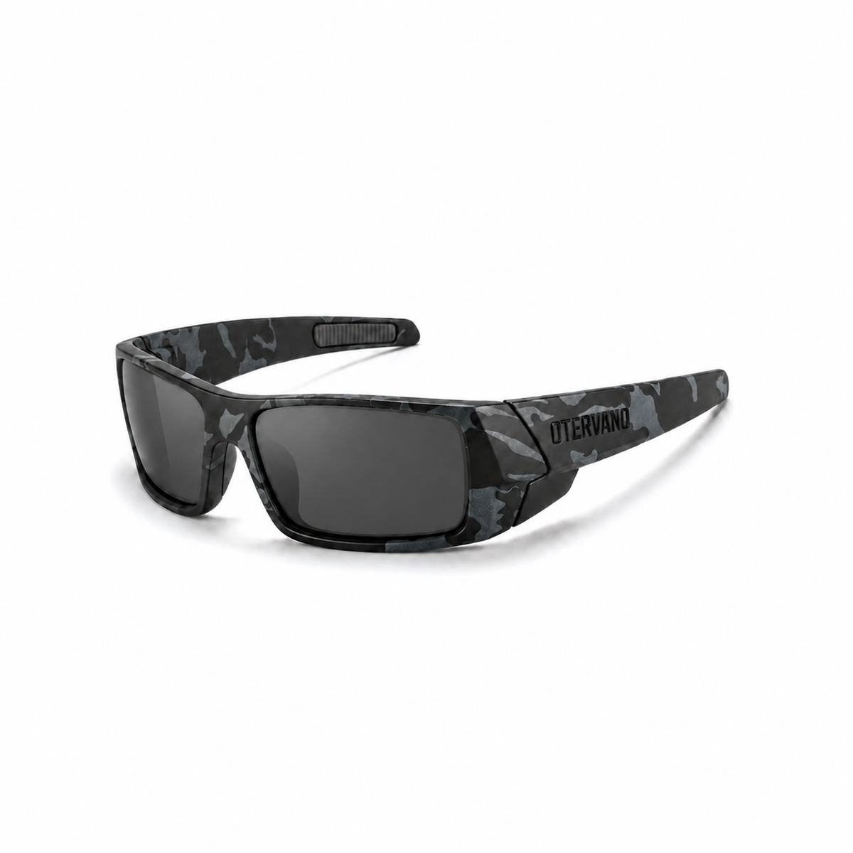 DIQUE Camuflaje gris · Mica gris — Lentes polarizados envolventes con goma antideslizante | Otervano