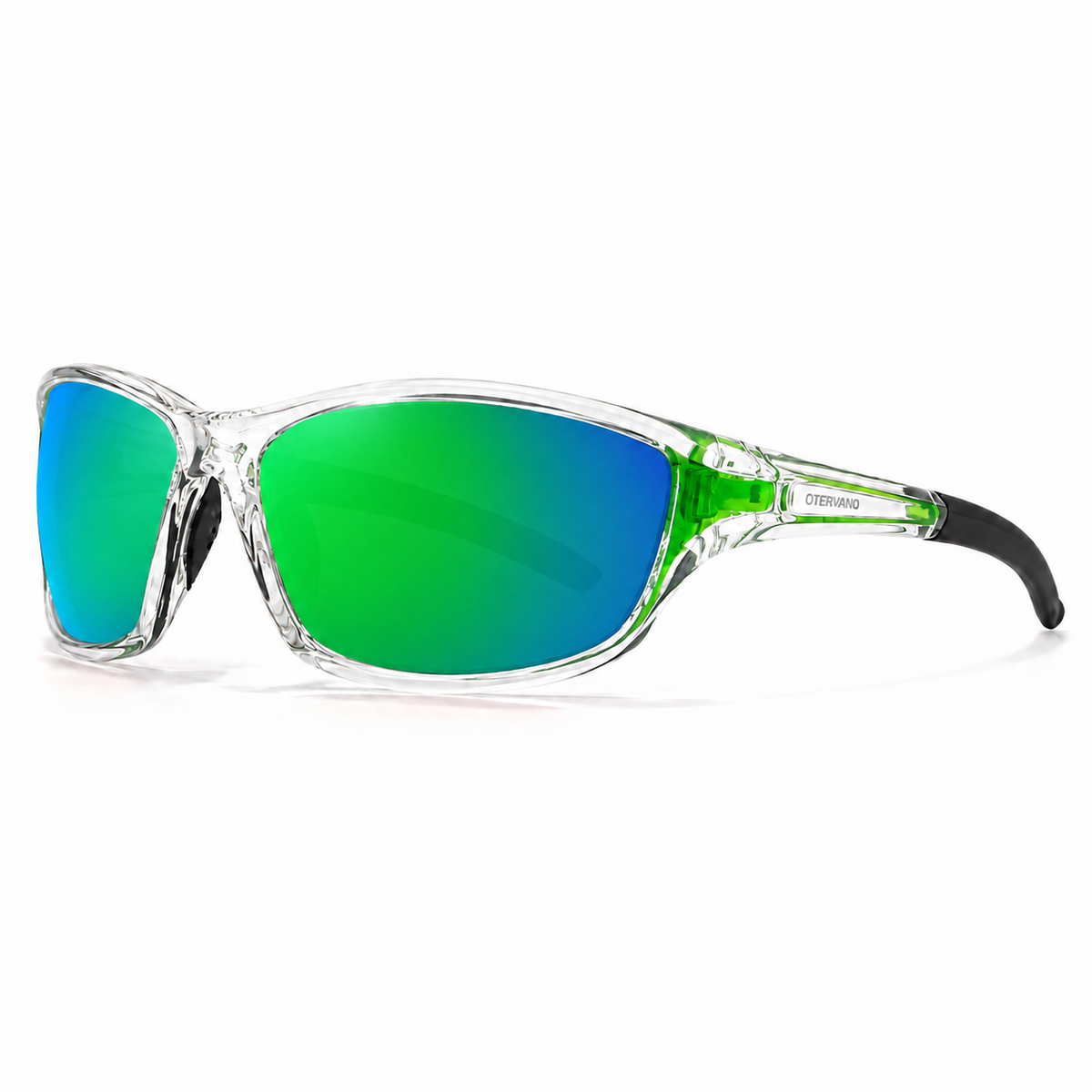 VERTIENTE Transparente · Mica espejo verde — Lentes polarizados con varillas de goma | Otervano