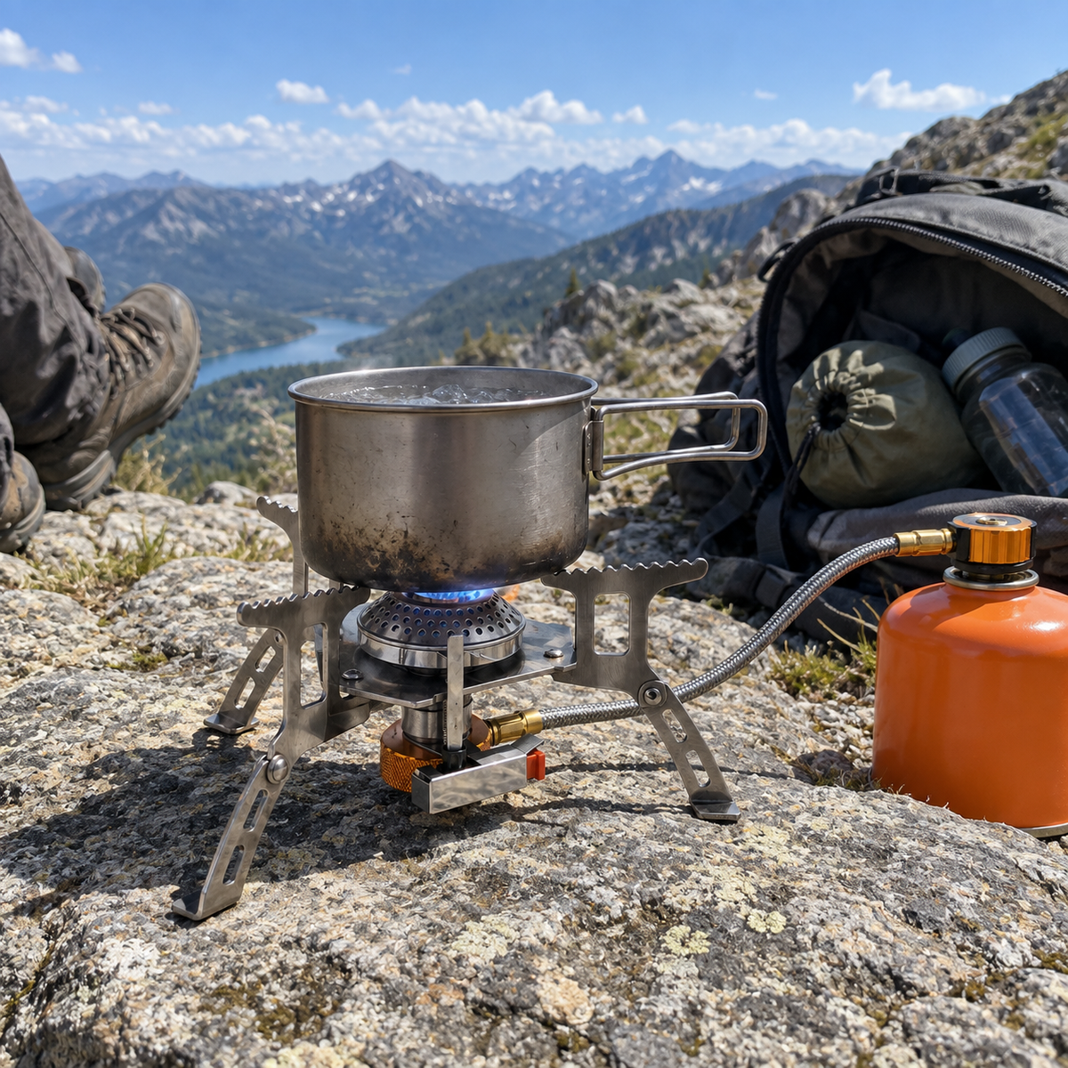 Hornillo Plegable de Camping a Gas — LUMBRE
