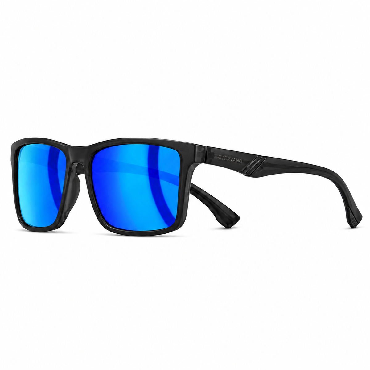 ORILLA Negro · Mica espejo azul — Lentes polarizados ultraligeros | Otervano