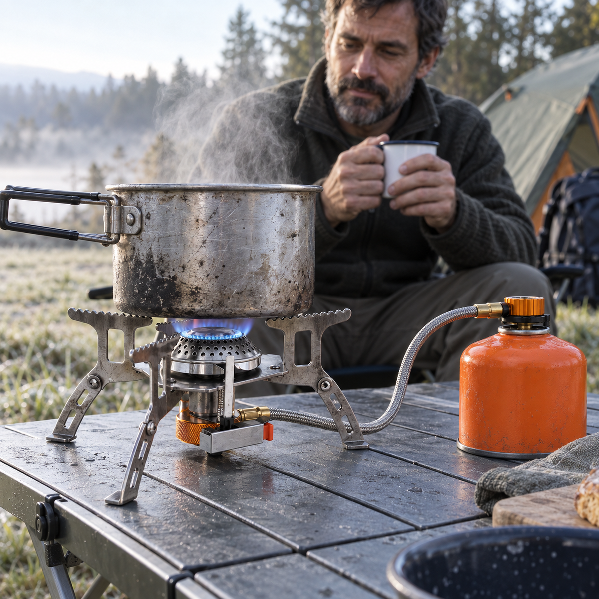 Hornillo Plegable de Camping a Gas — LUMBRE