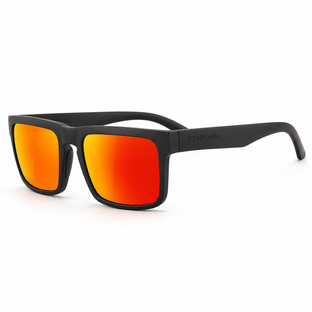 DUNA Negro · Mica espejo naranja — Lentes polarizados con bisagras metálicas | Otervano
