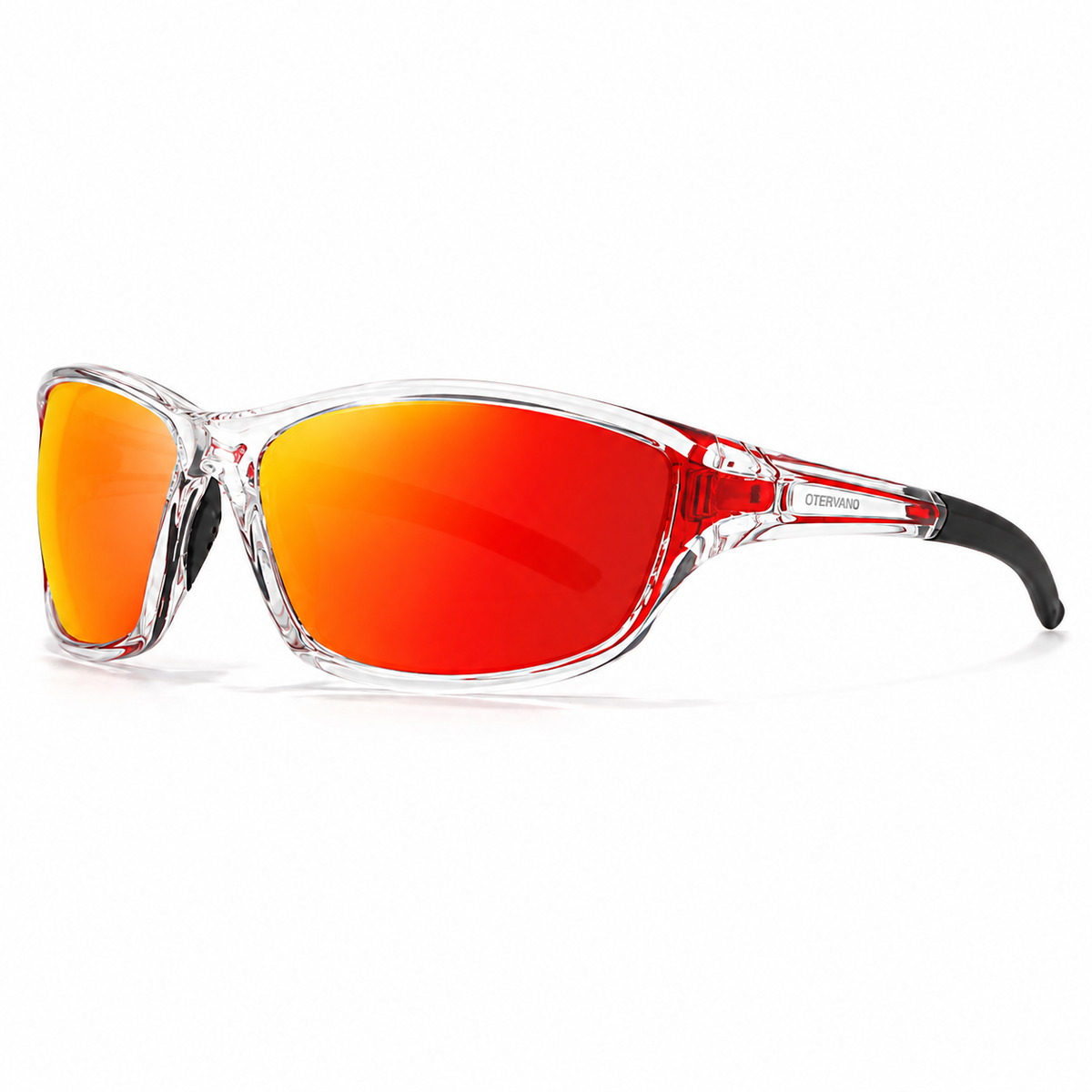 VERTIENTE Transparente · Mica espejo naranja — Lentes polarizados con varillas de goma | Otervano