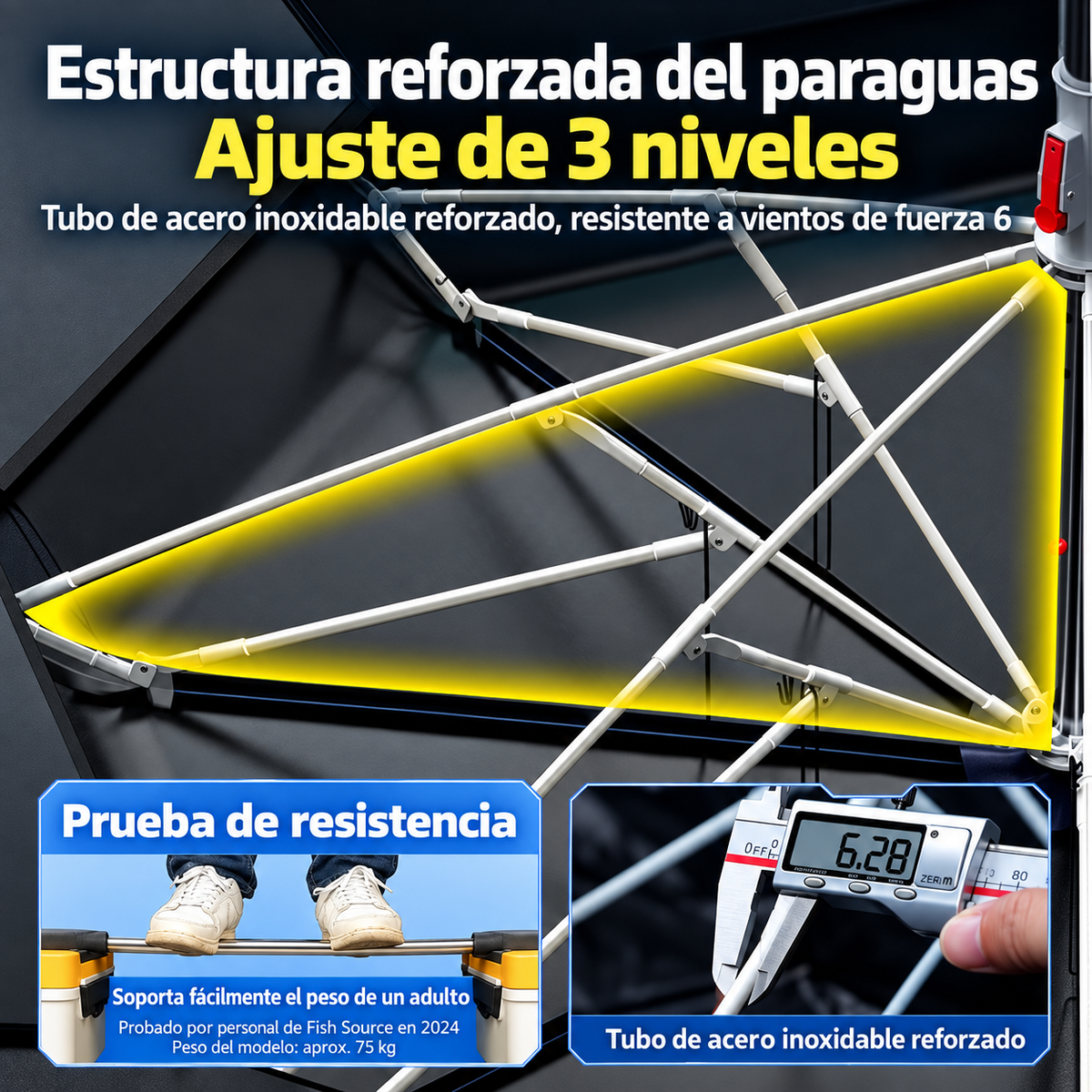 Sombrilla Telescópica para Pesca — UMBRÍA