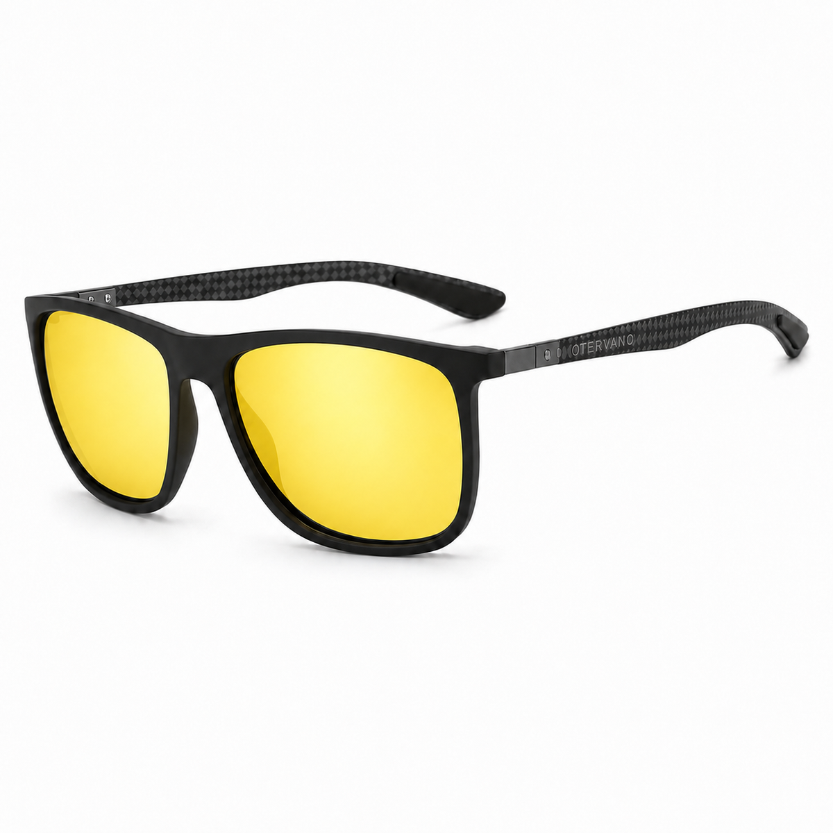 VADEO Negro · Mica amarilla — Lentes polarizados con varillas de carbono | Otervano