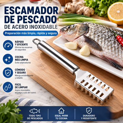 Escamador de Pescado de Acero Inoxidable — REBABA