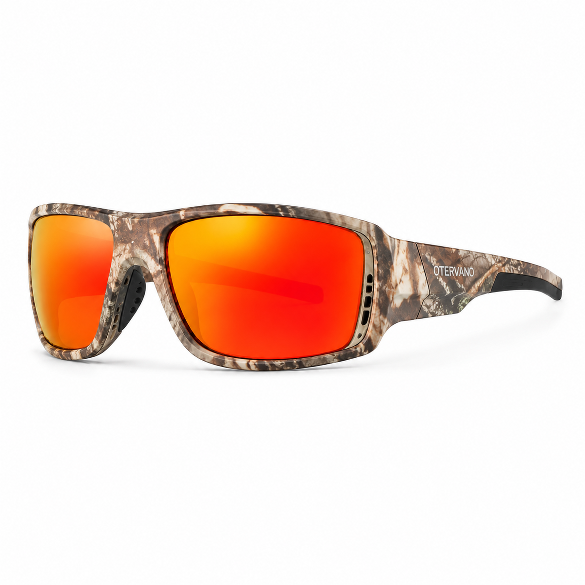 MONTE Camuflaje · Mica espejo naranja — Lentes polarizados envolventes de cobertura lateral | Otervano