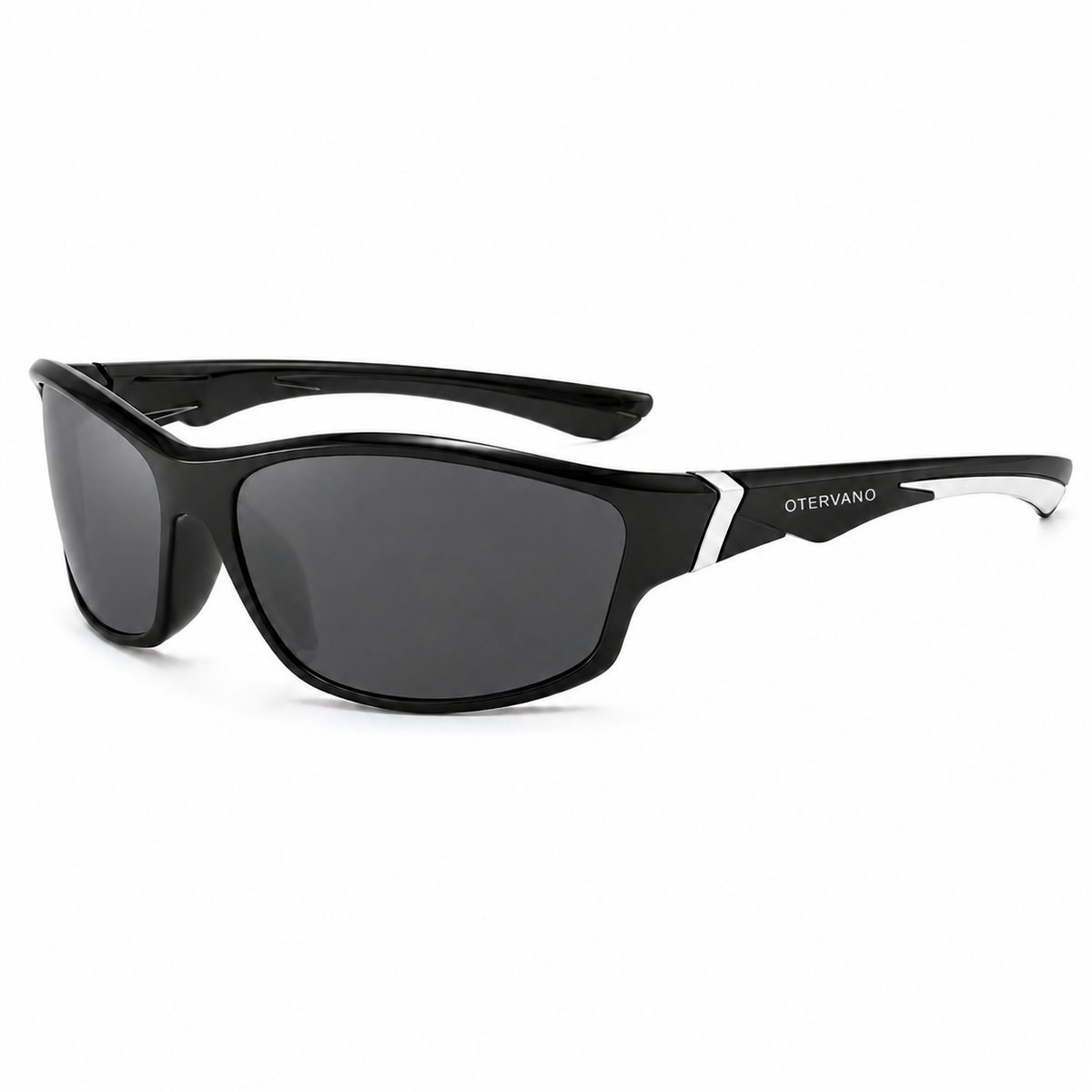 CALA Negro · Mica gris — Lentes polarizados deportivos envolventes | Otervano