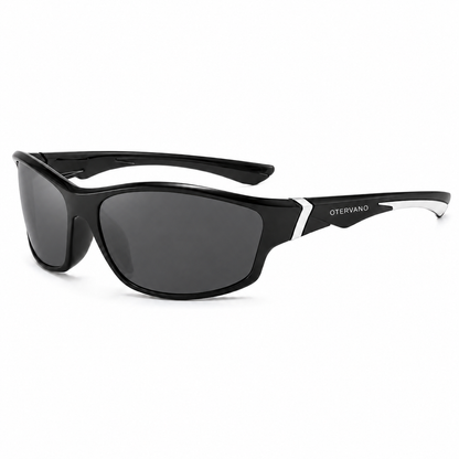 CALA Negro · Mica gris — Lentes polarizados deportivos envolventes | Otervano
