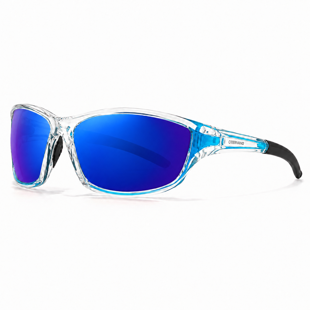 VERTIENTE Transparente · Mica espejo azul — Lentes polarizados con varillas de goma | Otervano