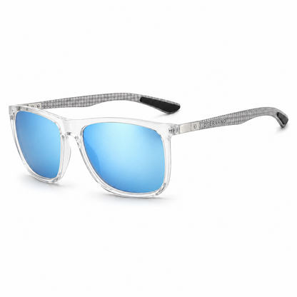 VADEO Transparente · Mica espejo azul — Lentes polarizados con varillas de carbono | Otervano