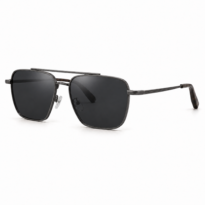 OTERO Negro · Mica gris — Lentes polarizados de doble puente | Otervano