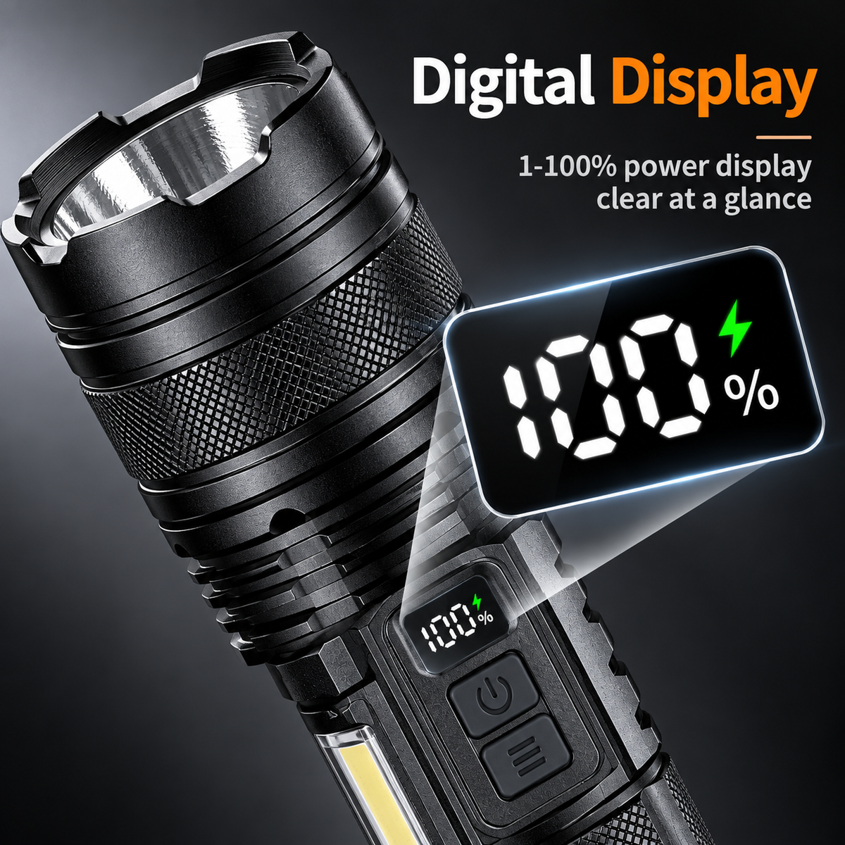 Linterna LED Recargable de Largo Alcance — ROBLEDO