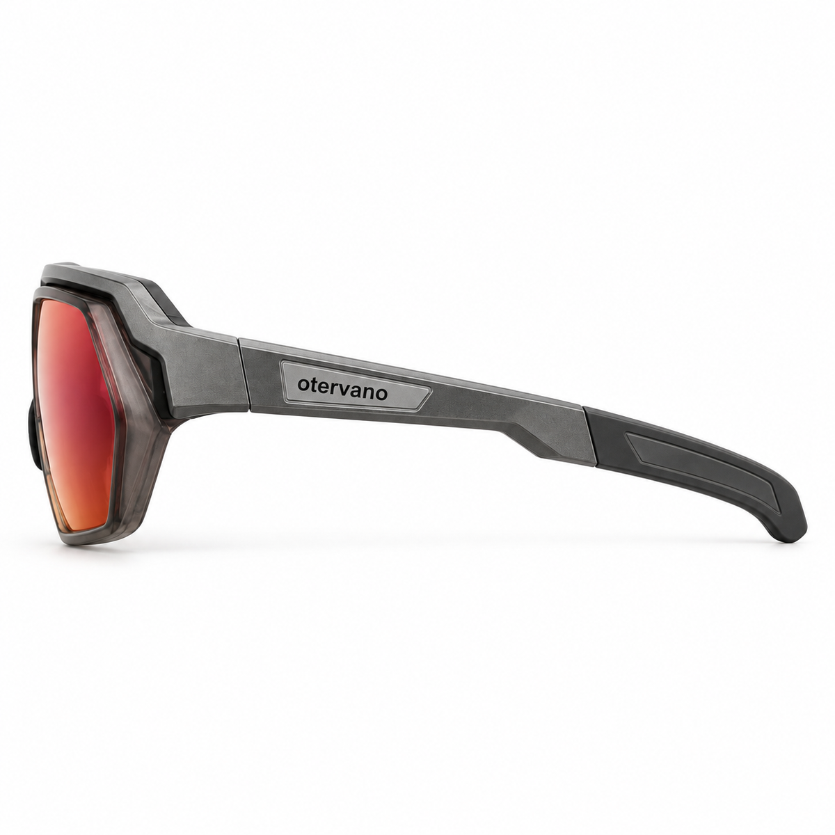BOCANA-BRASA — Gris · Mica espejo rojo — Vista lateral