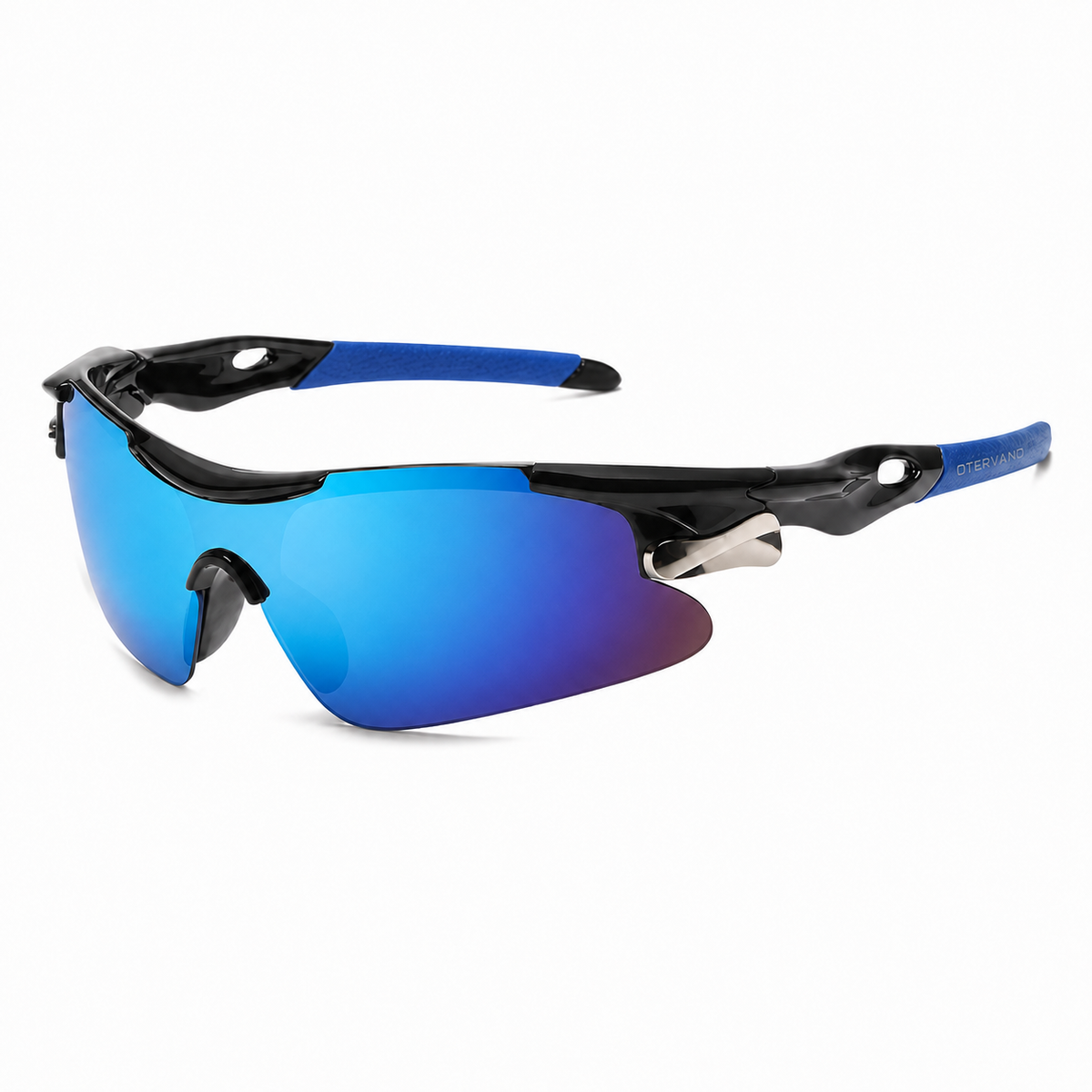 RAUDAL Negro y azul · Mica espejo azul — Lentes polarizados deportivos de mica única | Otervano