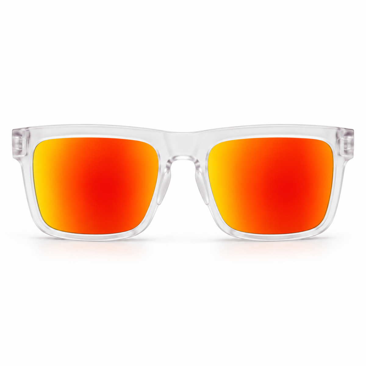 DUNA-MAREA — Transparente y multicolor · Mica espejo naranja — Vista frontal