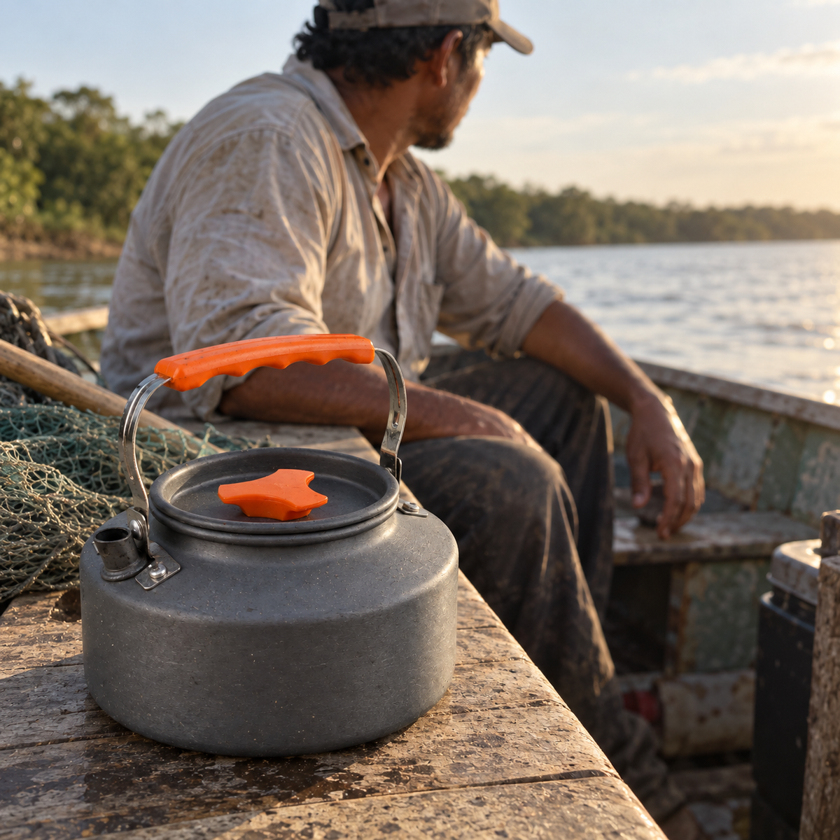 CAÑADA barco gris naranja