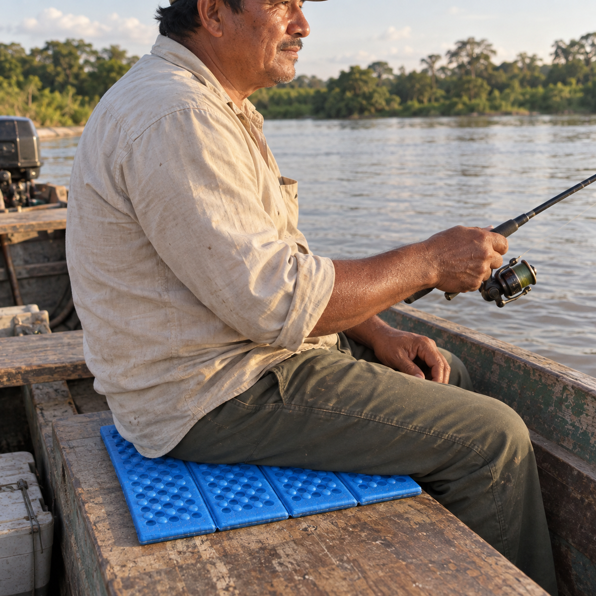 FARDO pescador barco azul