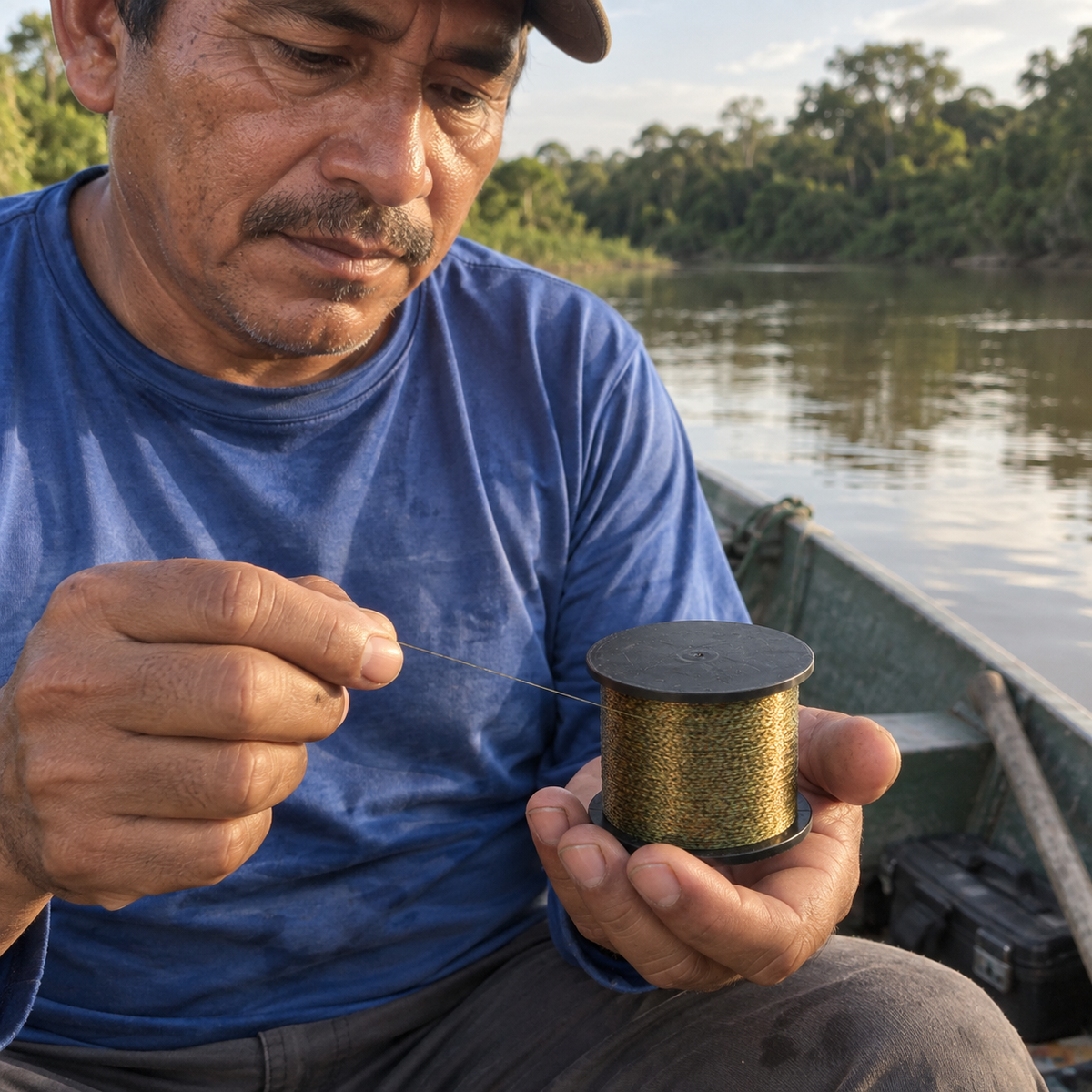 FIBRA pescador barco moteado