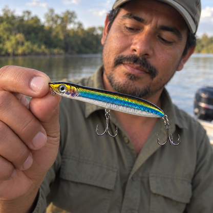 FOGONAZO pesca barco dorado azul plata