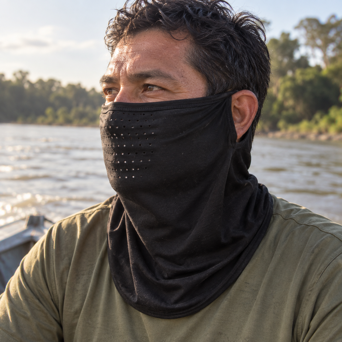 FRANELA pesca barco negro