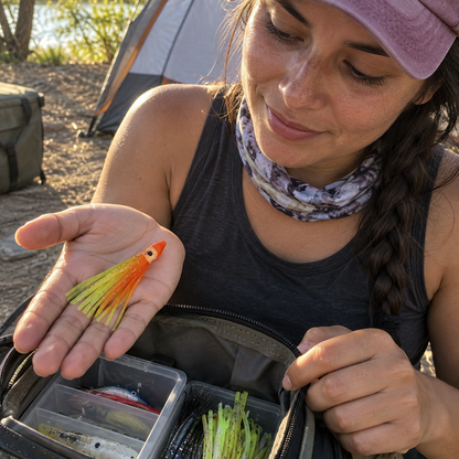 BONITO campamento naranja amarillo