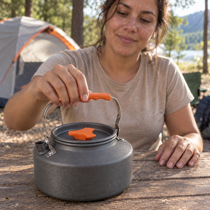 CAÑADA campamento mujer gris naranja