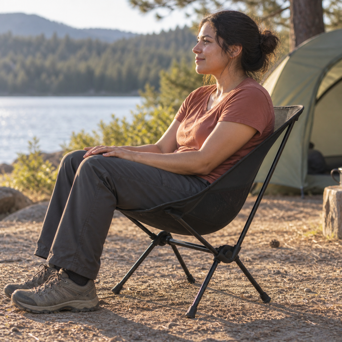 CHOZA camping mujer negro