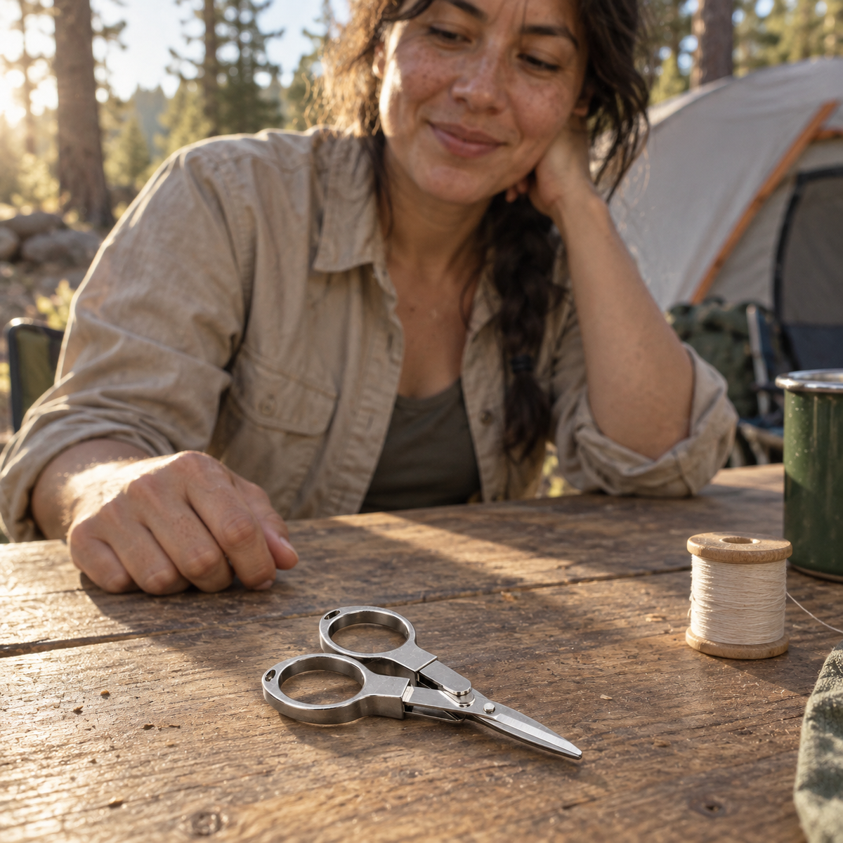 CUÑA camping mujer plata