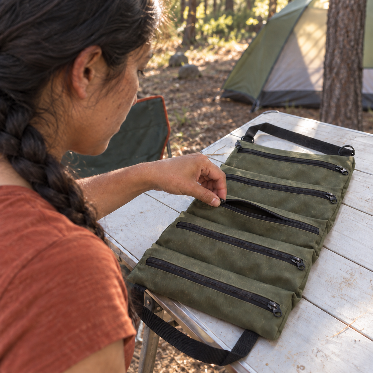 ESLINGA mujer camping verde