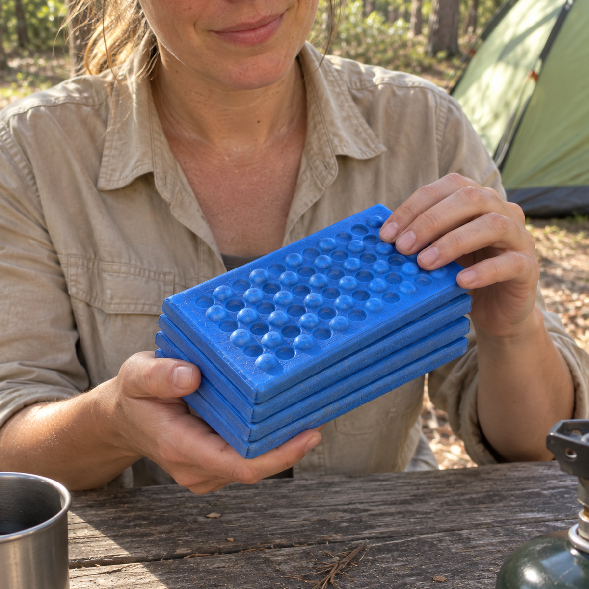 FARDO mujer camping azul