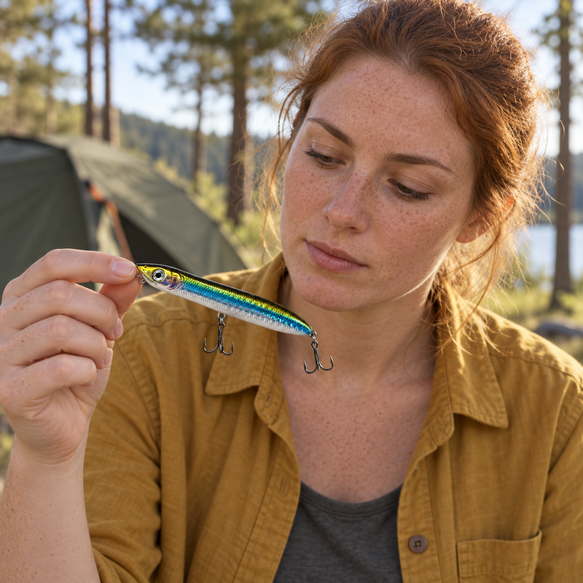FOGONAZO camping mujer dorado azul plata