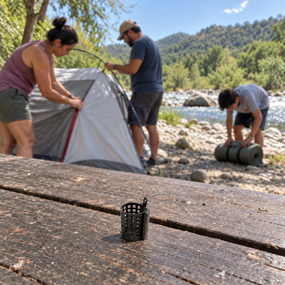 FONDEO camping familia negro