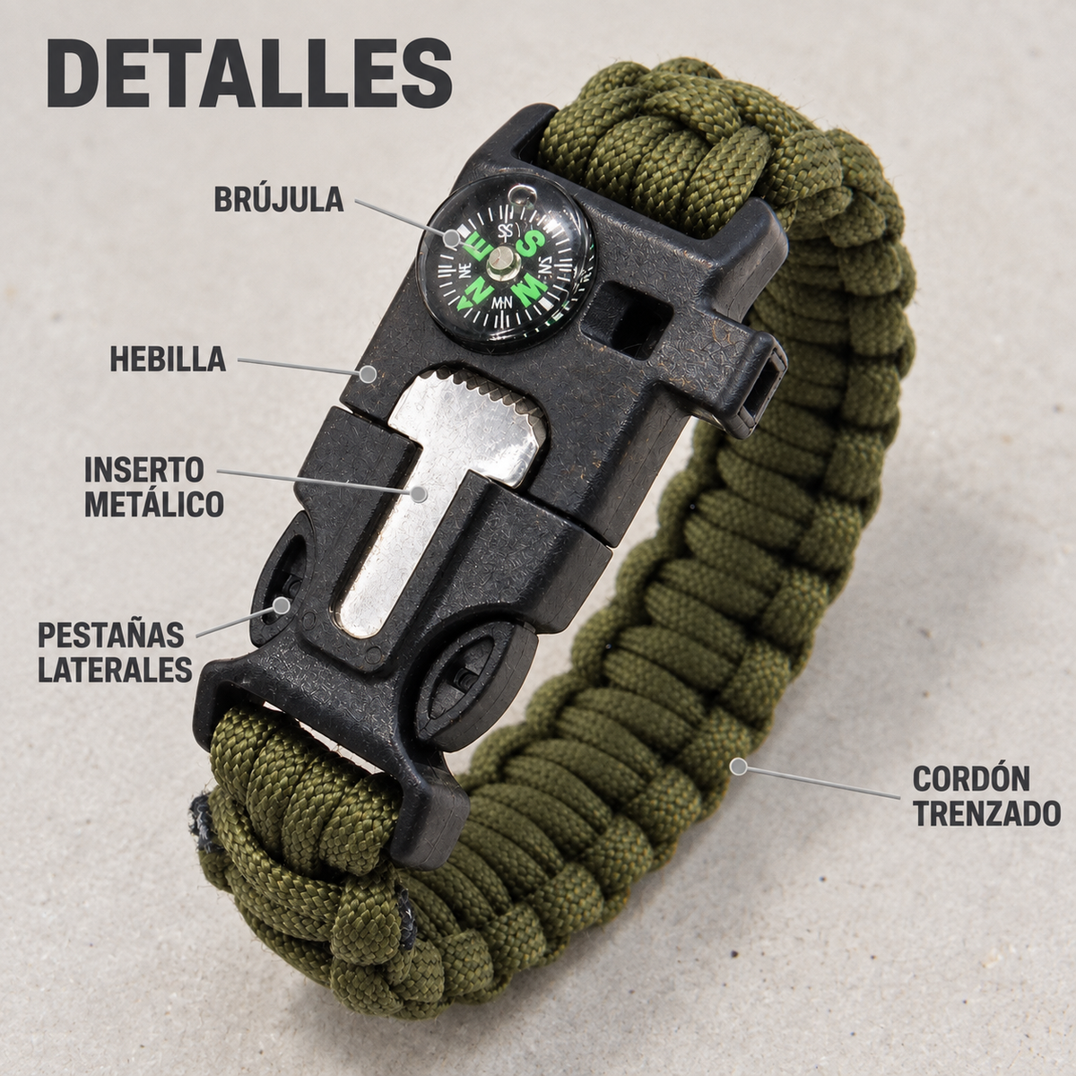 CORREA detalles oliva