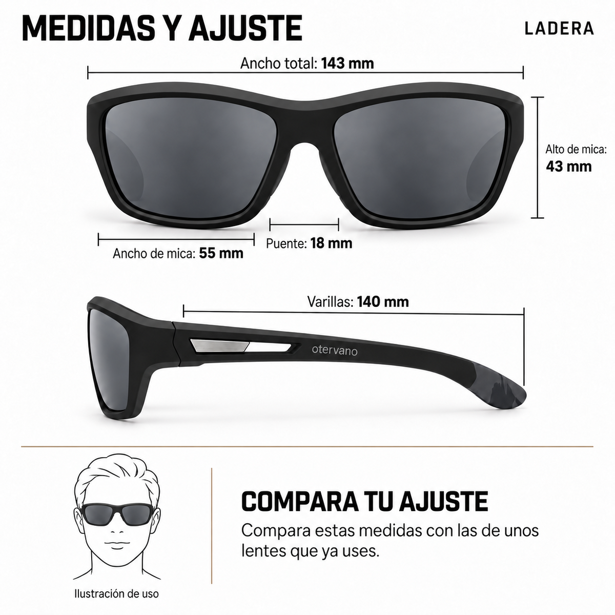 LADERA — Medidas y ajuste