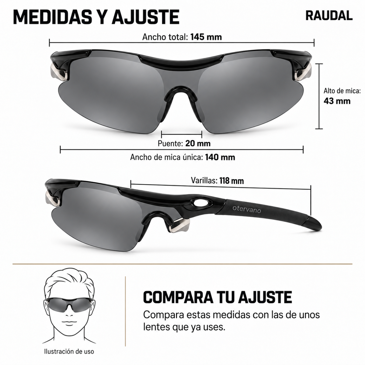 RAUDAL — Medidas y ajuste