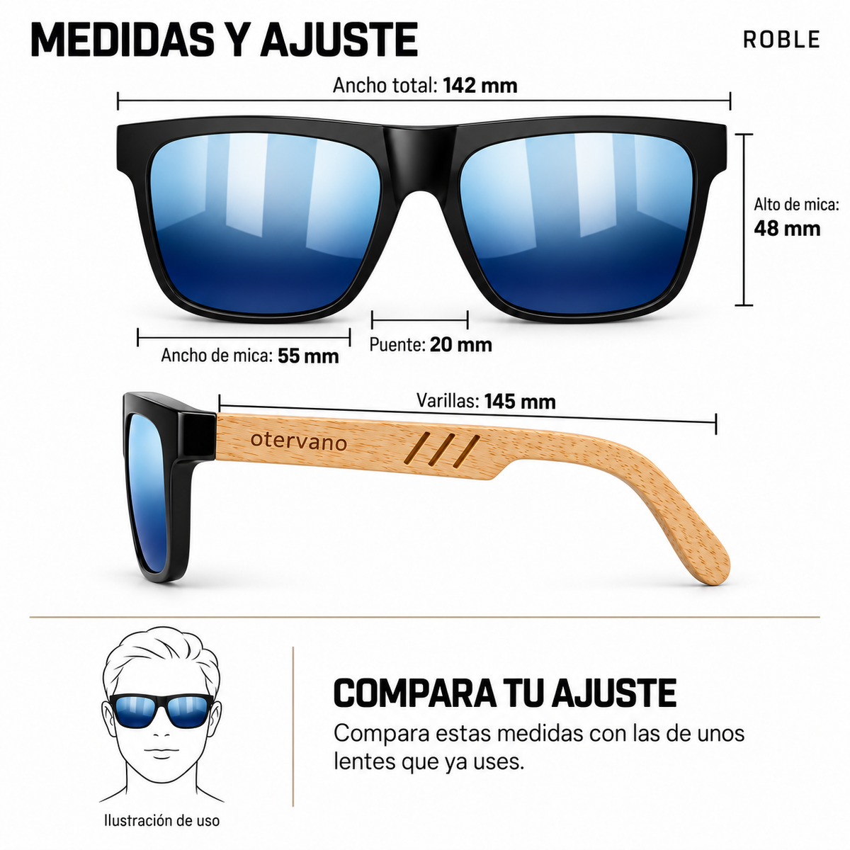 ROBLE — Medidas y ajuste