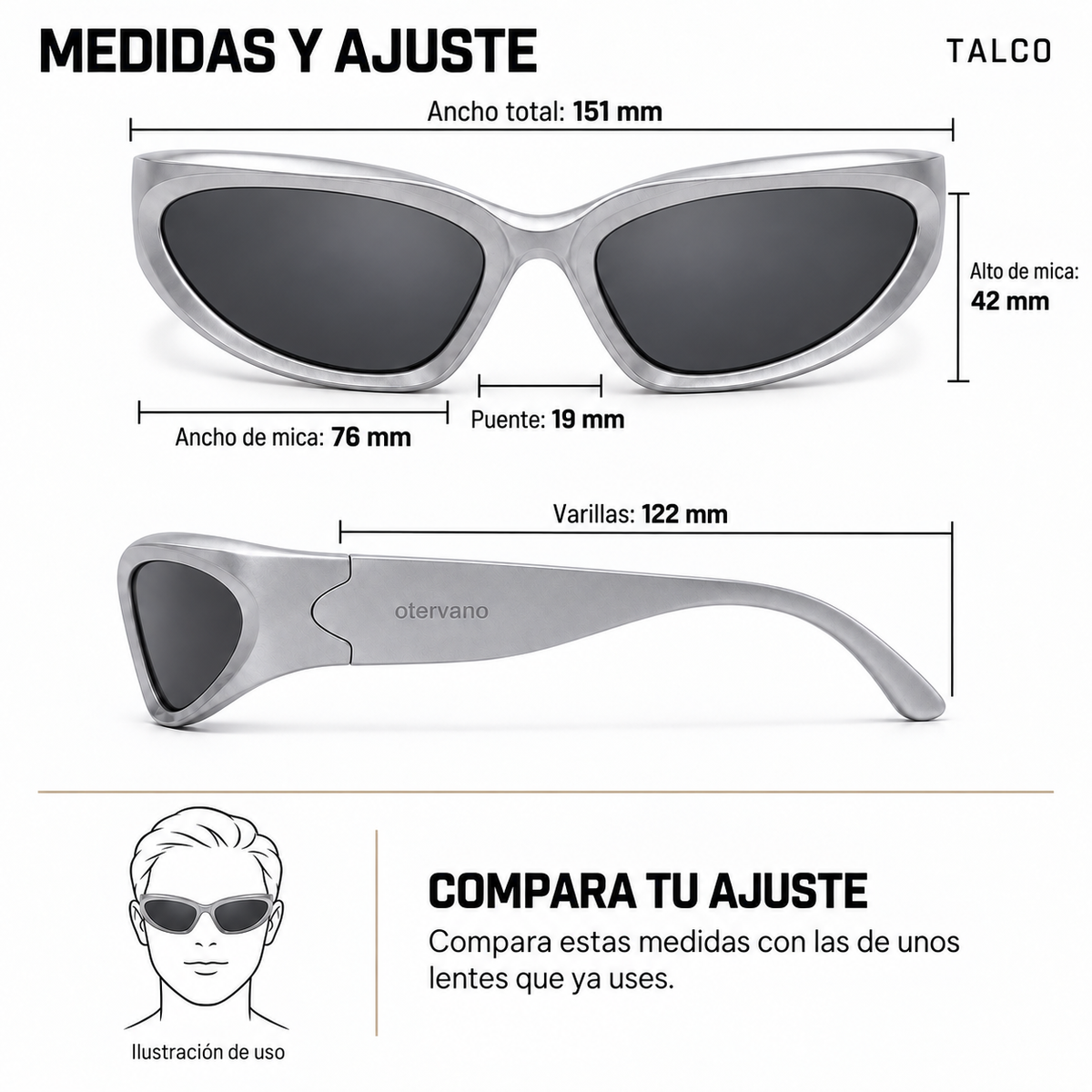 TALCO — Medidas y ajuste