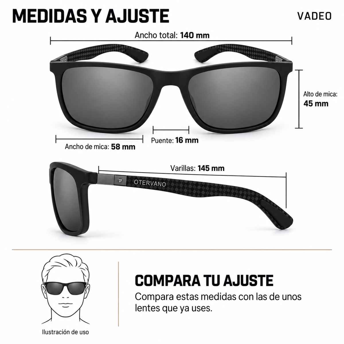 VADEO — Medidas y ajuste