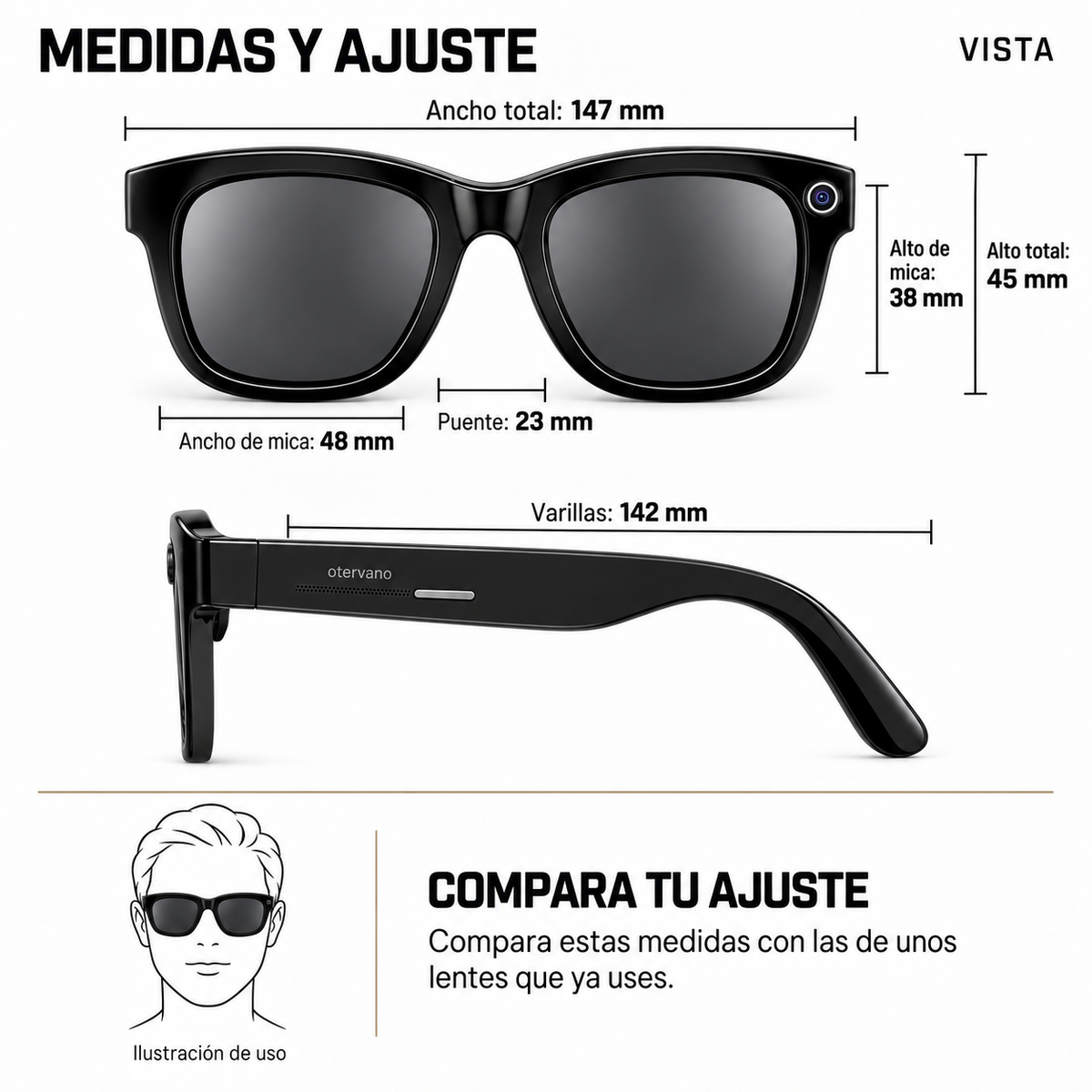 VISTA — Medidas y ajuste