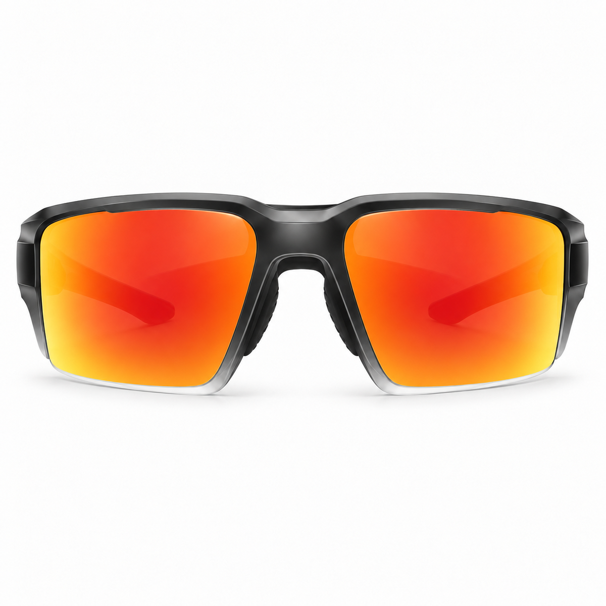 PICO-BRASA — Negro · Mica espejo naranja — Vista frontal
