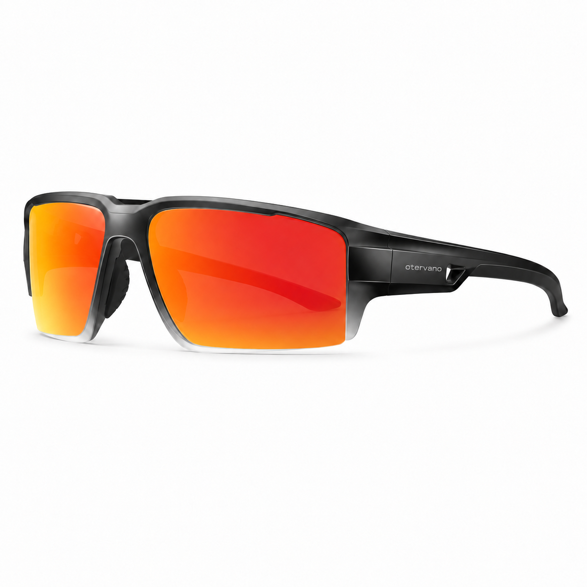 PICO-BRASA — Negro · Mica espejo naranja — Vista de tres cuartos